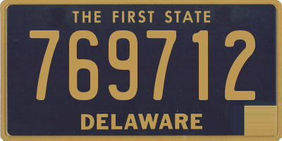DE license plate 769712