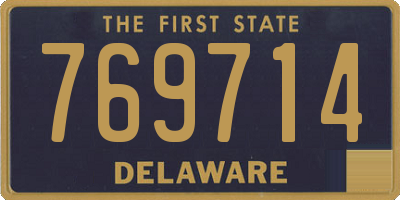 DE license plate 769714