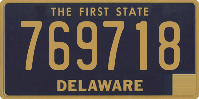 DE license plate 769718