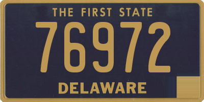 DE license plate 76972