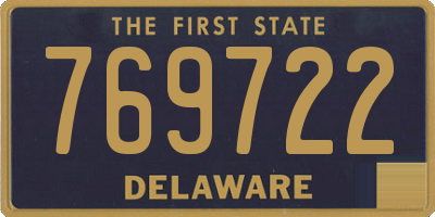 DE license plate 769722