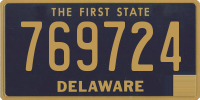 DE license plate 769724