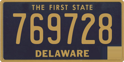 DE license plate 769728