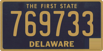 DE license plate 769733