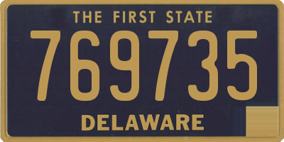 DE license plate 769735