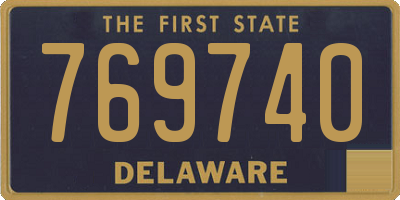 DE license plate 769740
