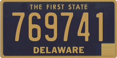 DE license plate 769741