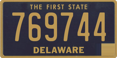 DE license plate 769744