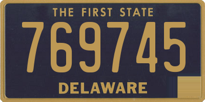 DE license plate 769745