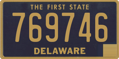 DE license plate 769746