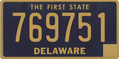 DE license plate 769751