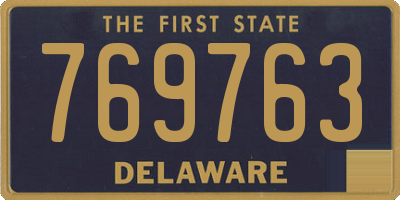 DE license plate 769763