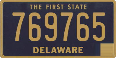 DE license plate 769765