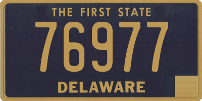 DE license plate 76977