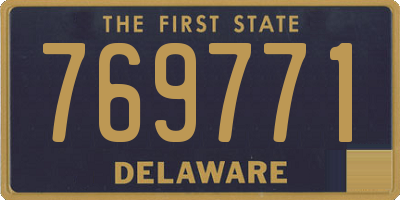 DE license plate 769771