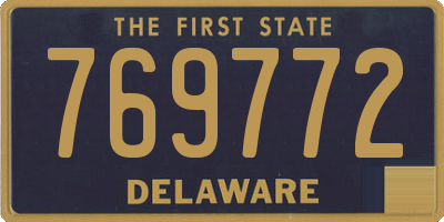 DE license plate 769772