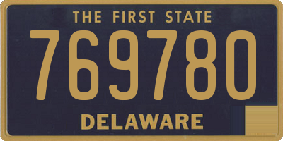 DE license plate 769780