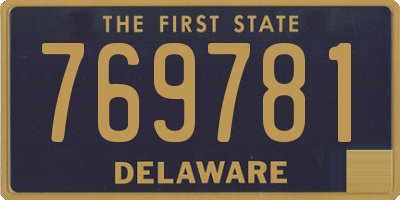 DE license plate 769781