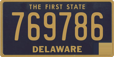 DE license plate 769786