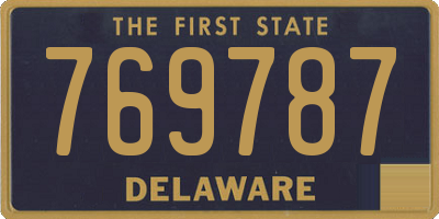 DE license plate 769787
