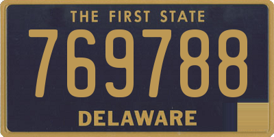DE license plate 769788