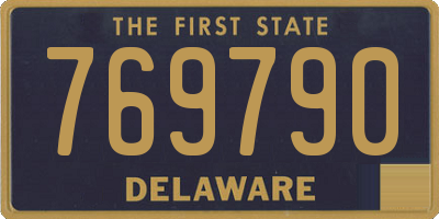DE license plate 769790
