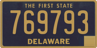 DE license plate 769793