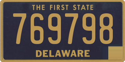 DE license plate 769798