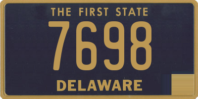 DE license plate 7698