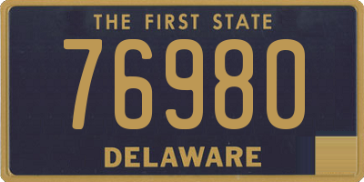 DE license plate 76980
