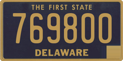 DE license plate 769800