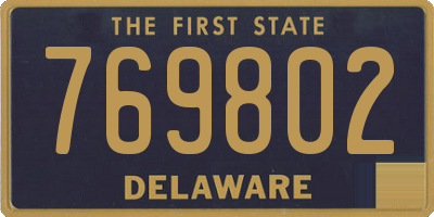 DE license plate 769802