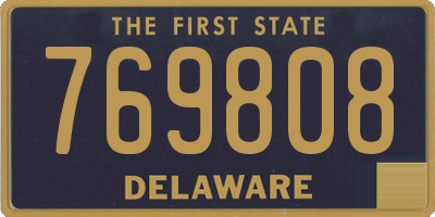DE license plate 769808