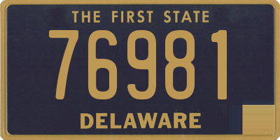 DE license plate 76981