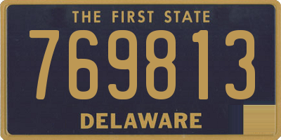 DE license plate 769813