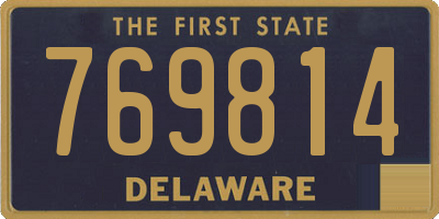 DE license plate 769814