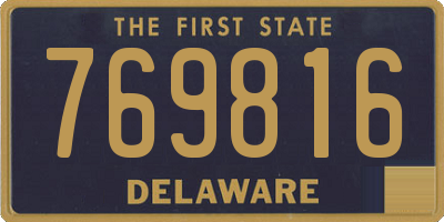 DE license plate 769816