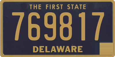 DE license plate 769817