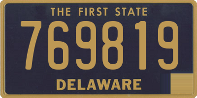 DE license plate 769819