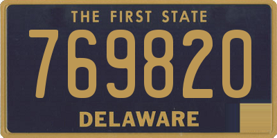 DE license plate 769820
