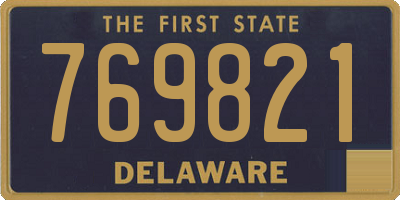 DE license plate 769821