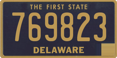 DE license plate 769823