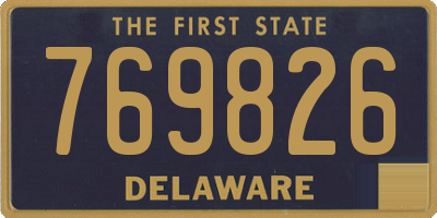 DE license plate 769826
