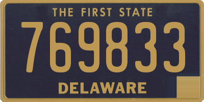 DE license plate 769833