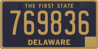 DE license plate 769836