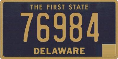 DE license plate 76984
