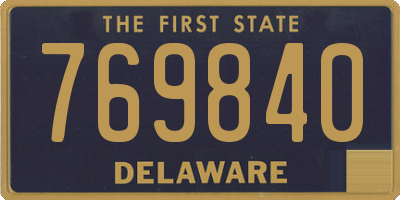 DE license plate 769840