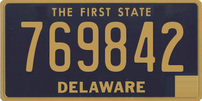 DE license plate 769842