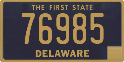 DE license plate 76985