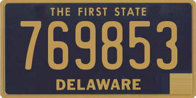 DE license plate 769853